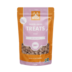 MUSH Freeze-Dried Treats Sika on pakastekuivattu lisäaineeton pohjoismaisista raaka-aineista tehty koiran ja kissan makupala.