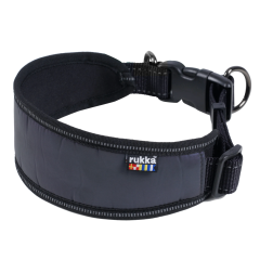 Rukka Pets Luminous Soft Collar musta/harmaa heijastinpanta